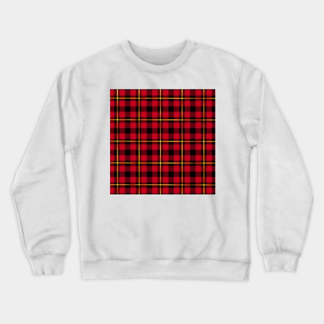 Pride Of Scotland Red Black And Gold Tartan Crewneck Sweatshirt by teezeedy